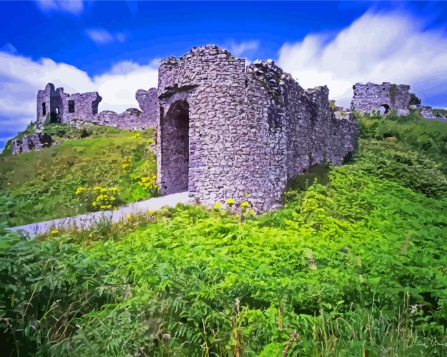 Rock Of Dunamase Castle Paint by number