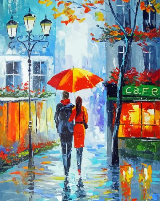 Romance Rain paint by number