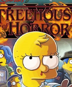 Simpsons Treehouse Of Horror Poster paint by number