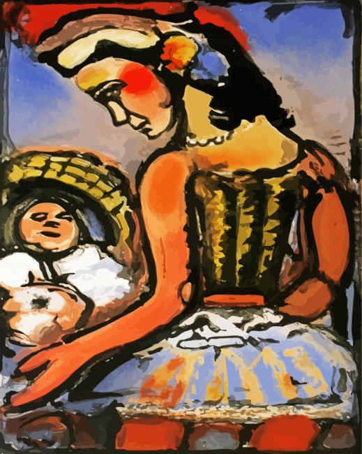 Sleep My Love By Georges Rouault paint by number