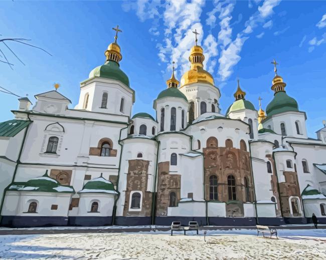 St Sophia Cathedral In Kyiv Paint by numbers
