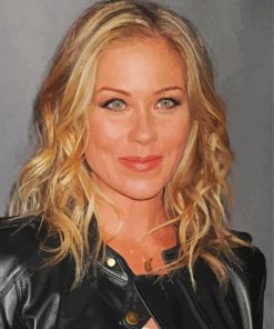The Beautiful Actress Christina Applegate paint by number
