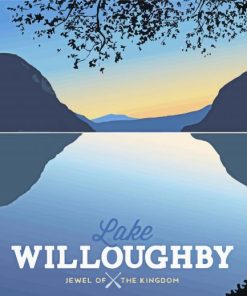 Vermont Lake Willoughby paint by number