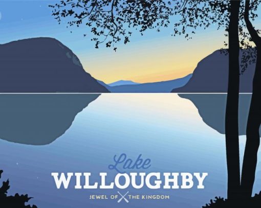 Vermont Lake Willoughby paint by number