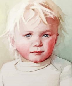 Watercolor Children paint by number