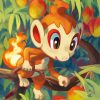 Aesthetic Chimchar paint by number