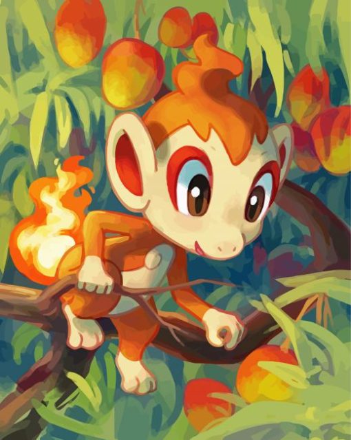 Aesthetic Chimchar paint by number