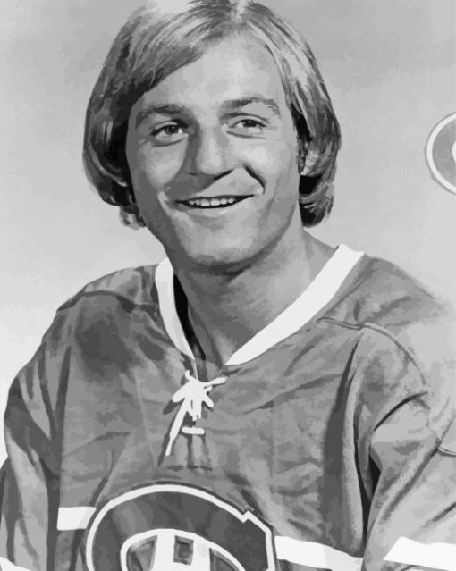 Black And White Guy Lafleur Paint by number