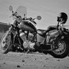 Black And White Honda Shadow paint by number