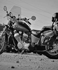 Black And White Honda Shadow paint by number