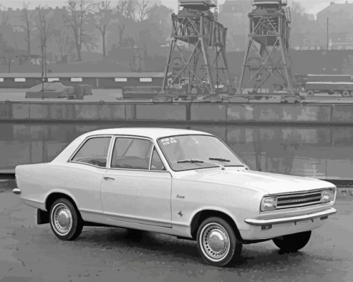 Black And White Vauxhall Viva Hb 1969 paint by number