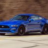 Blue 2018 GT Mustang paint by number