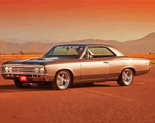 Classic 67 Chevelle Car paint by number