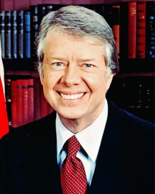 Classy Jimmy Carter paint by number
