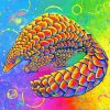Colorful Pangolin paint by number