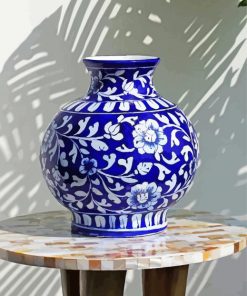 Cool Blue Pottery paint by number