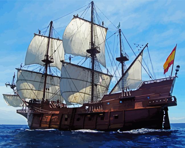 Gallion Ship paint by number