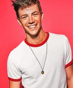 Grant Gustin Smiling paint by number