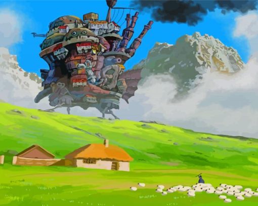 Howls Moving Castle paint by number