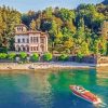 Italy Lake Como Luxury Villa paint by number