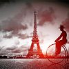 Retro Man Biking In France paint by number