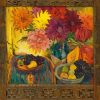 Still Life With Fuits And Dahlias By Irma Stern paint by number