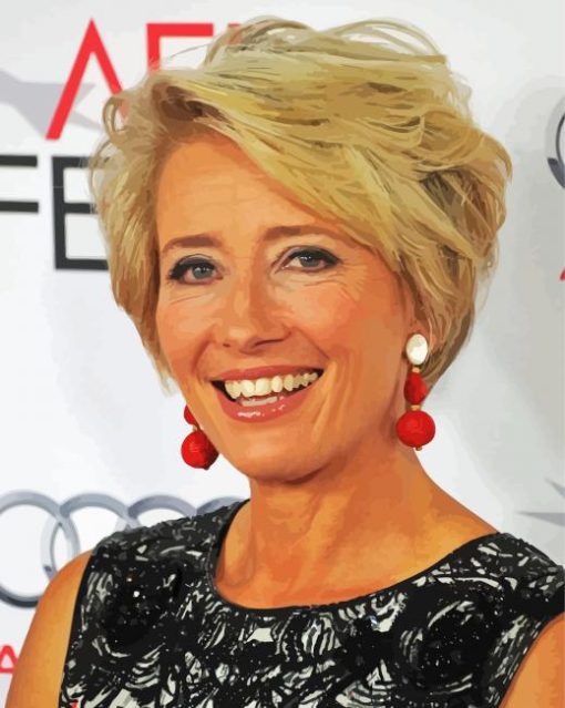 The Actress Emma Thompson paint by number