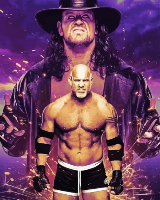 Undertaker And Goldberg paint by number