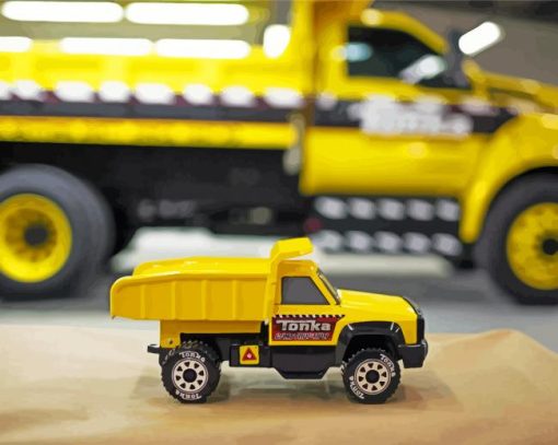 Yellow Tonka Truck paint by number
