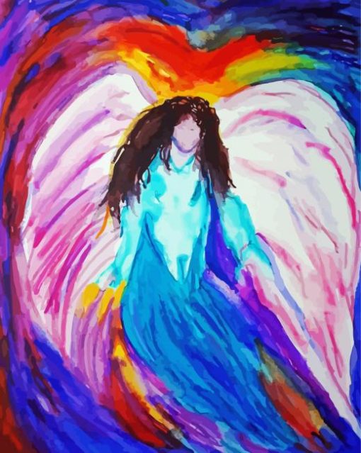 Abstract Angel paint by number