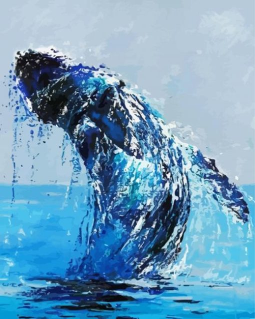 Abstract Whale paint by number