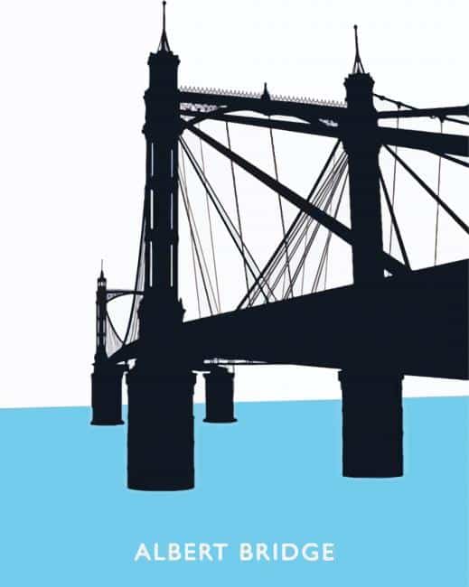 Albert Bridge Poster Paint by number