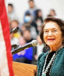 American Labor Leader Dolores Huerta paint by number