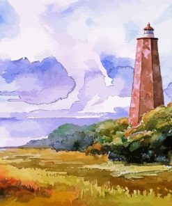 Bald Head Lighthouse Art paint by number