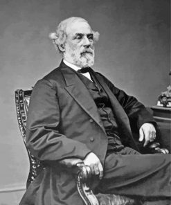 Black And White General Robert E Lee paint by number