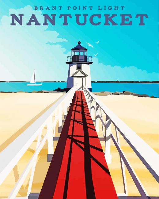 Brant Point Light Nantucket Poster paint by number