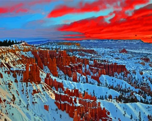 Bryce National Park View paint by number