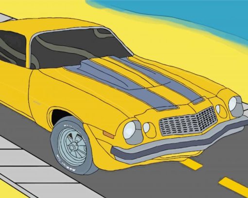 Camaro 1977 Art Paint by number