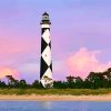 Cape Lookout Lighthouse paint by number