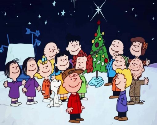 Charlie Brown Christmas Tv Movie paint by number