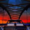 Classic Car And Sunset paint by number