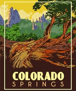 Colorado Springs Poster paint by number