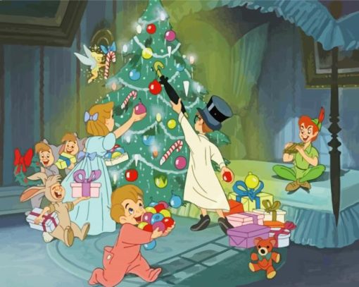 Disney Christmas Cartoon paint by number