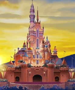 Disneyland Castle Hong Kong paint by number