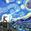 Dragon Ball Son Goku Starry Night Paint by number