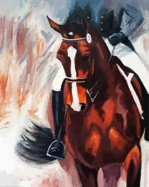 Dressage Horse Art paint by number