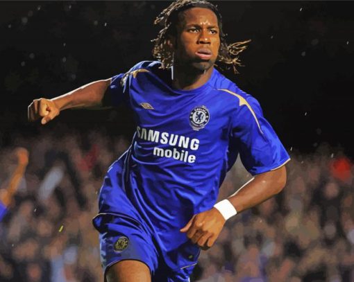 Drogba Footballer Paint by number