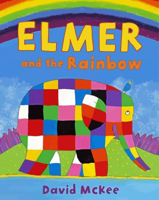 Elmer And The Rainbow paint by number