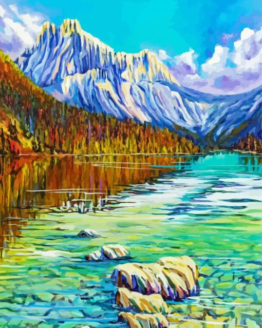 Emerald Lake Art paint by number