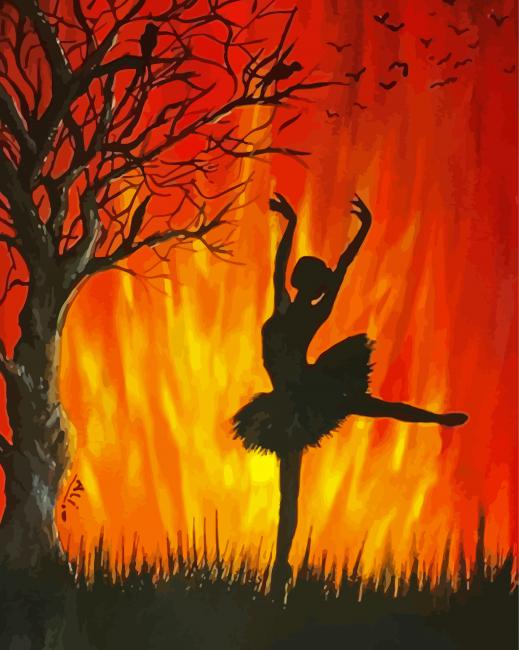 Fire Ballet Paint by number